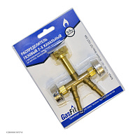 GasFit Распределитель 2-х канальный с гайкой М22 6-9